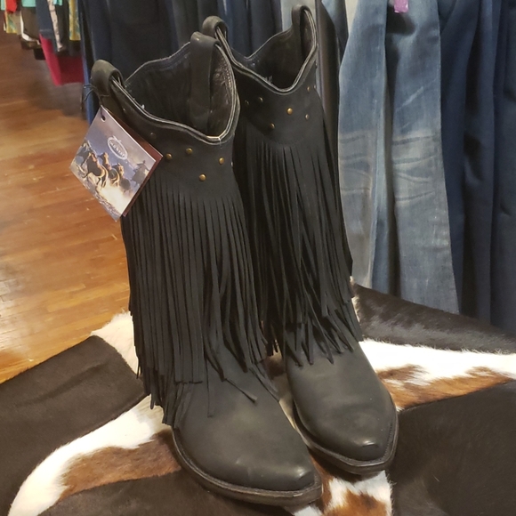 old west fringe boots